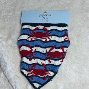 Piper K crab knitted hair scarf